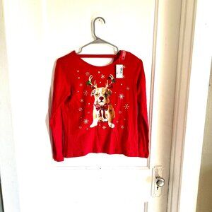 NWT: Children's Place Christmas Dog Graphic Tee!